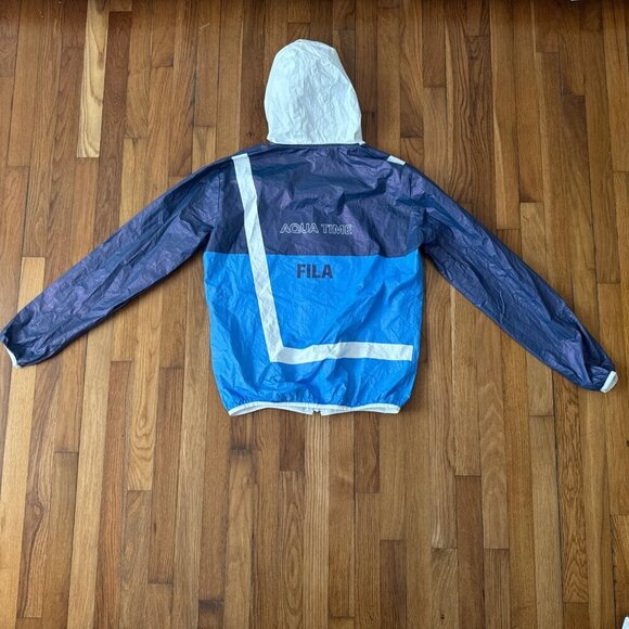 Fila X Acqua di Parma Limited Edition Tyvek Windbreaker Jacket Italy Aqua Time - Picture 5 of 6